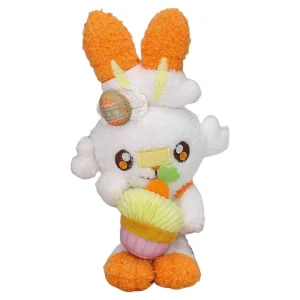 Easter Scorbunny plyschleksak – mjuk Pokémon-kanin i kort plysch