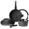 17-delars nonstick-kokkärlsset i granit för induktion