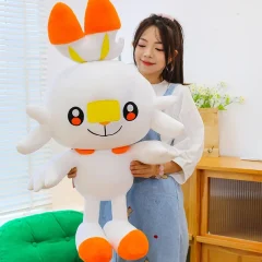 Scorbunny Pokémon stor plyschleksak gosedjur finns i flera storlekar