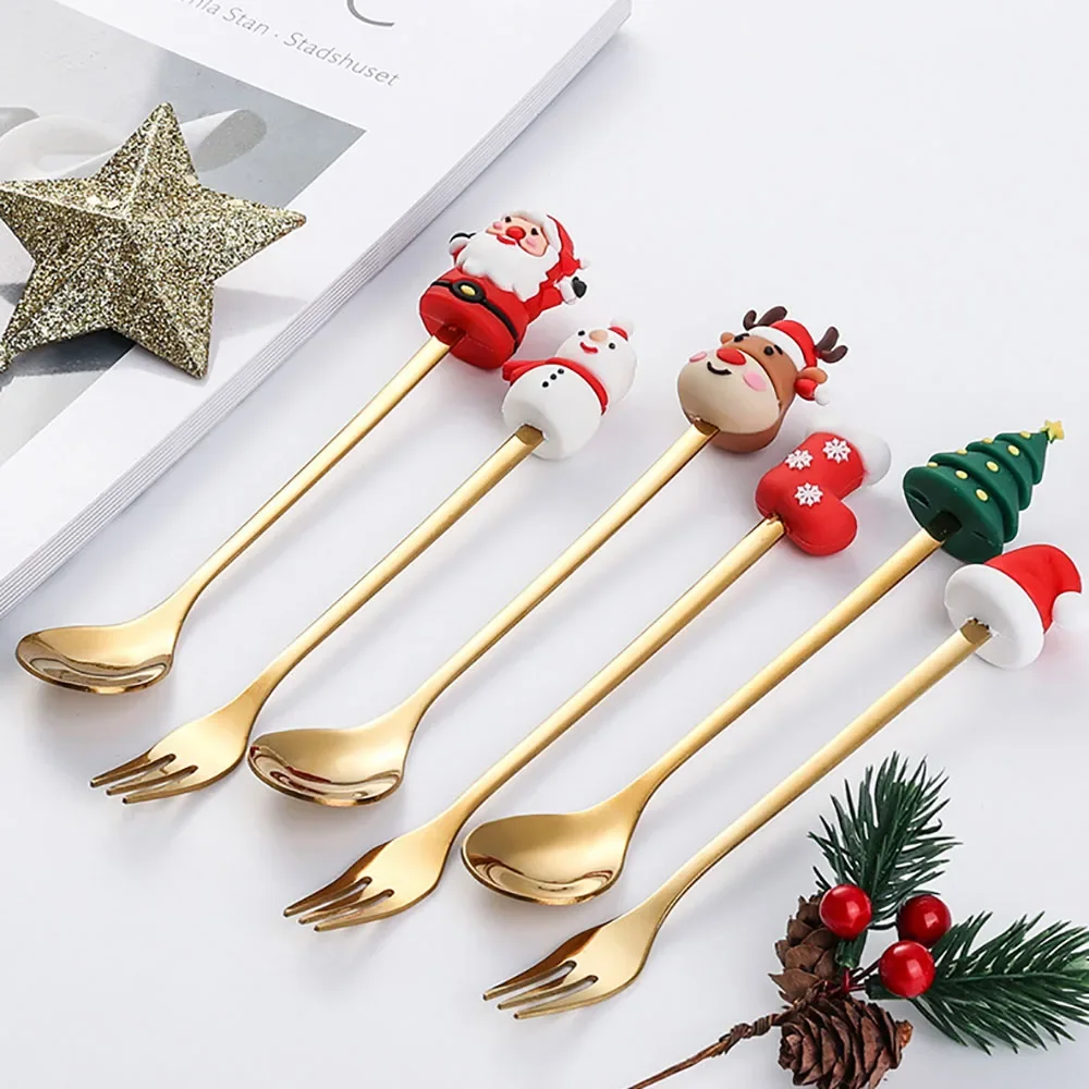 Christmas bestickset i rostfritt stål – sked och gaffel, 4/6 delar 2 Christmas bestickset i rostfritt stål – sked och gaffel, 4/6 delar - Bild 2