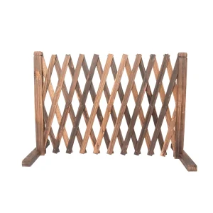 Alternative view of Wooden Expandable Fence Adjustable Garden Trellis Panel Decorative Freestanding Yard Gate for Outdoor Garden