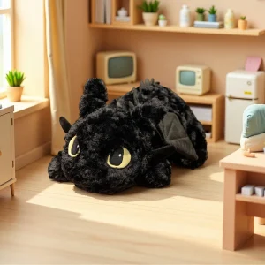Toothless gosedjur 55/70 cm – mjuk plyschfigur med filmtema