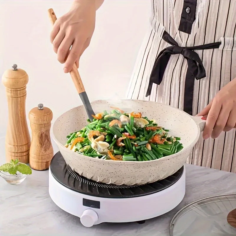 Silikon köksredskapsset med trähandtag, non-stick och ställ 4 Silikon köksredskapsset med trähandtag, non-stick och ställ - Bild 4