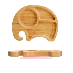 Bambu barnservis med tallrik, skål, mugg, sked och gaffel
