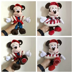 Disney Musse Pigg och Mimmi gosedjur med tomteluva och juldetaljer