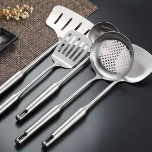 304 rostfritt stål köksspade, slev och stekspade för wok