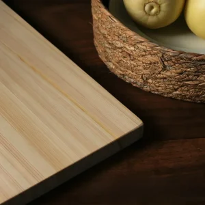 Japanskt Hinoki-skärbräde i trä, coating-fritt och obehandlat