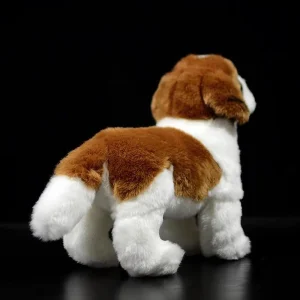 Saint Bernard-gosedjur mjuk plyschhund med realistiskt utseende