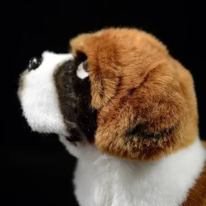 Saint Bernard-gosedjur mjuk plyschhund med realistiskt utseende