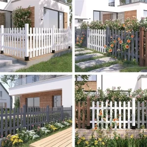 Alternative view of Outdoor Garden Railing Corrosion Resistant Partition For Patio Villa Courtyard Decorative Fencing Solid Wood Fence Gate New