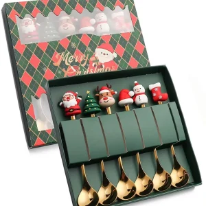 Julpresent bestickset med tomtefigur – sked och gaffel i rostfritt stål 28 Julpresent bestickset med tomtefigur – sked och gaffel i rostfritt stål