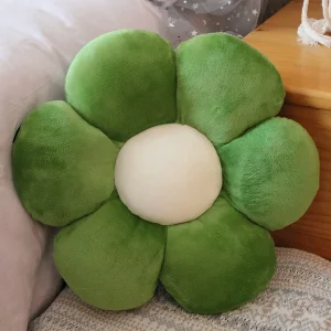 Färgglad blomformad plyschkudde 30–65 cm med mjuk fyllning