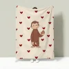 Cartoon Curious George-filt i flanell – lätt, mjuk och sommarlätt