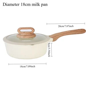 Keramisk gryt- och pannset med nonstick för induktion