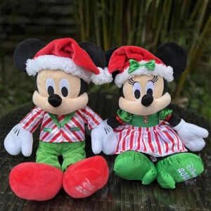 Disney Musse Pigg och Mimmi gosedjur med tomteluva och juldetaljer