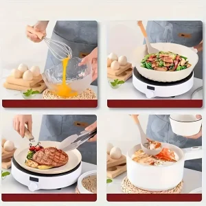 Alternative view of Silikon köksredskapsset med trähandtag, non-stick och ställ
