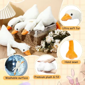 Silly Goose plyschgosedjur 25 cm för baby shower och födelsedag