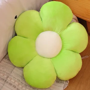 Färgglad blomformad plyschkudde 30–65 cm med mjuk fyllning