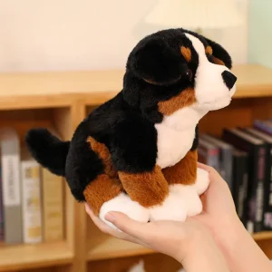 Bernese Mountain Dog gosedjur i mjuk plysch – realistisk hunddocka