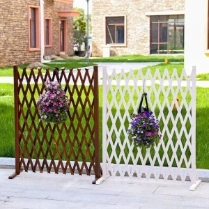 Alternative view of Outdoor Anti-Rot Fence Guard Solid Wood Grid Plant Stand Indoor Pet Barrier Adjustable Design Fence Flexible Garden Layout