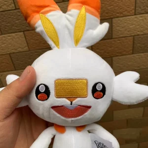 Pokémon Scorbunny gosedjur i mjuk plysch som original karaktärsfigur