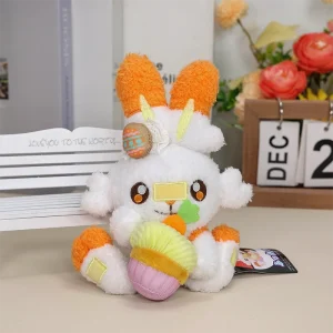 Easter Scorbunny plyschleksak – mjuk Pokémon-kanin i kort plysch