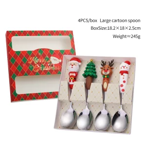 Julbestickset i rostfritt stål med sked och gaffel, julgåva