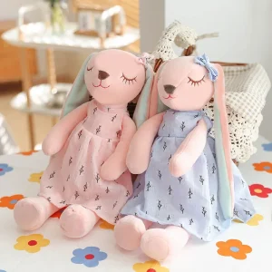 Kawaii kaningosedjur med långa öron, 35 cm – mjuk sovdocka