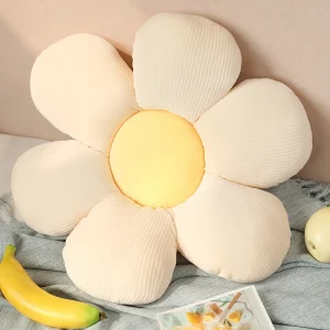 Färgglad blomformad plyschkudde 30–65 cm med mjuk fyllning