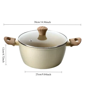 Keramisk gryt- och pannset med nonstick för induktion