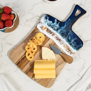 Skärbräda i resin med handtag, 36x22 cm – serveringsbräda