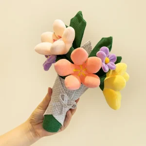 Kawaii tulpanbukett i plysch – mjuk blomdoldis 30 cm