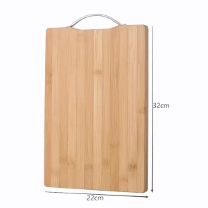 Dubbelsidig skärbräda i naturbambu med handtag, rektangulär 17 Dubbelsidig skärbräda i naturbambu med handtag, rektangulär