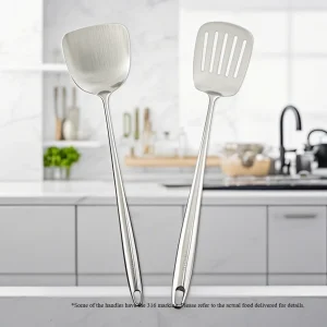 304 rostfritt stål köksspade, slev och stekspade för wok