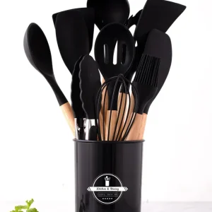 12-delars silikon köksredskapsset med non-stick redskap för matlagning 20 12-delars silikon köksredskapsset med non-stick redskap för matlagning