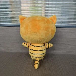 Kattlik plyschleksak i kort plysch, 25 cm, mjuk och lekfull