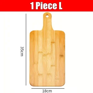 Bambuskärbräda med handtag för pizza, bröd, ost och servering