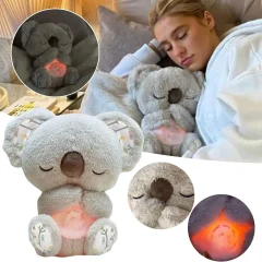 Koala gosedjur med lugnande musik, andningsljus och nattlampa 30 cm