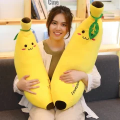 Bananformad plyschkudde 35–120 cm, mjuk och lekfull dekoration