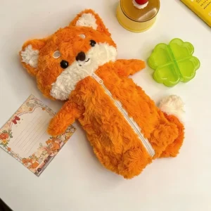 Rävformad plysch pennficka – kawaii pen case för skola och present 10 Rävformad plysch pennficka – kawaii pen case för skola och present