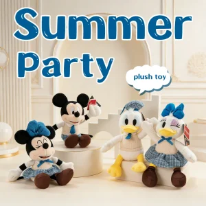Disney Mickey, Minnie, Donald och Daisy plyschdockor 25 cm