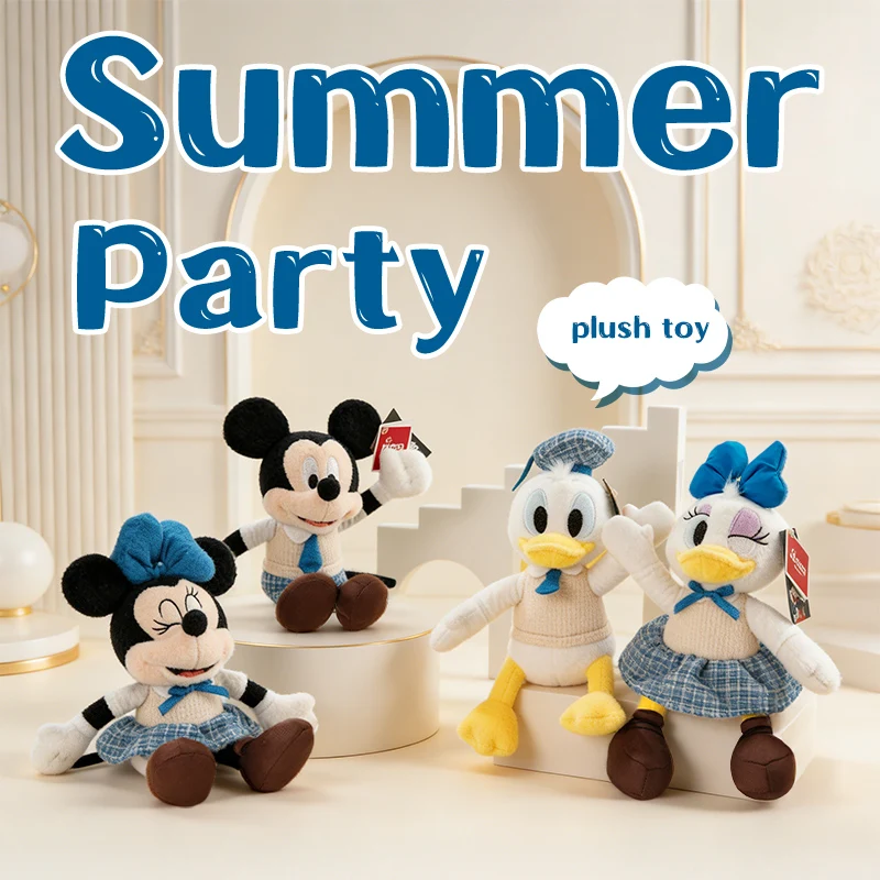 Disney Mickey, Minnie, Donald och Daisy plyschdockor 25 cm 1 Disney Mickey, Minnie, Donald och Daisy plyschdockor 25 cm