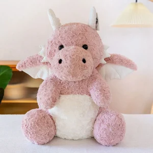 20 cm drakgosedjur i mjuk plysch med långt lockigt fluff