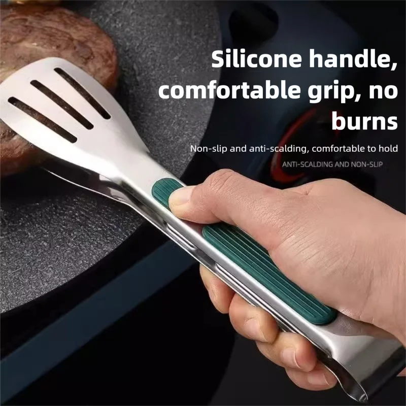 Non-slip matpincett i rostfritt stål för grill, buffé och kök 2 Non-slip matpincett i rostfritt stål för grill, buffé och kök - Bild 2
