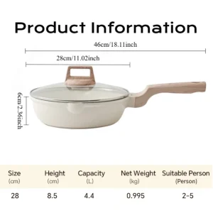 Keramisk gryt- och pannset med nonstick för induktion