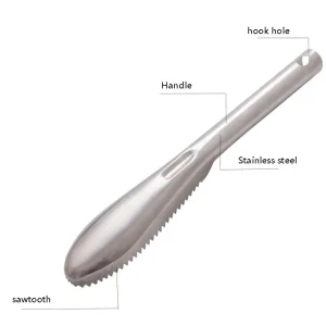 Alternative view of Fiskfjällssrapa i rostfritt stål med ergonomiskt handtag