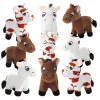 Mini hästgosedjur 12 cm i plysch, 9/12/24-pack med kedja