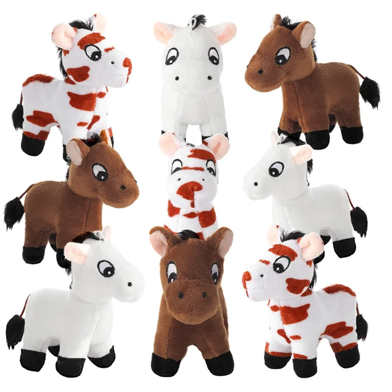 Mini hästgosedjur 12 cm i plysch, 9/12/24-pack med kedja 1 Mini hästgosedjur 12 cm i plysch, 9/12/24-pack med kedja