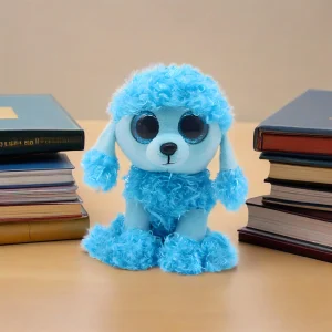 Alternative view of Blå poodle-gosedjur Mandy med stora ögon – mjuk plyschfigur