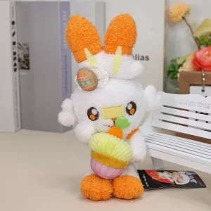 Alternative view of Easter Scorbunny plyschleksak – mjuk Pokémon-kanin i kort plysch
